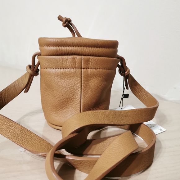 Zara Mini Leather Bucket Crossbody Bag - Picture 2 of 11